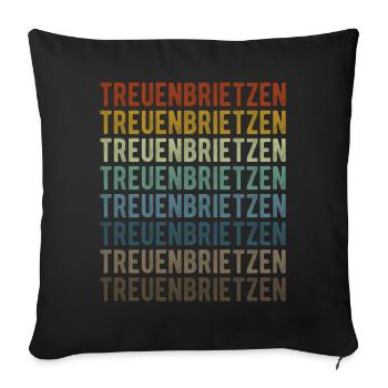 Treuenbrietzen Stadt Retro Vintage - Housse de coussin décorative 45 x 45 cm - noir - Devant