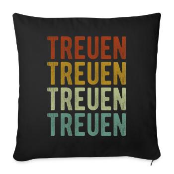 Loyal City Retro Vintage - Housse de coussin décorative 45 x 45 cm - noir - Devant