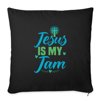 Christian Quotes Designs for Believing Christians - Sofa pillowcase 17,3'' x 17,3'' (45 x 45 cm) - black - Front