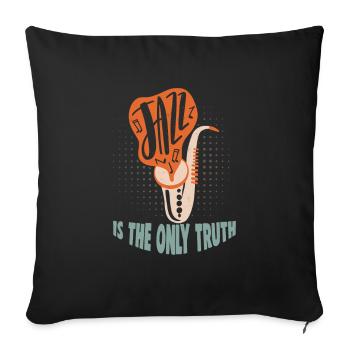 Musiciens d’orchestre de musique jazz - Housse de coussin décorative 45 x 45 cm - noir - Devant