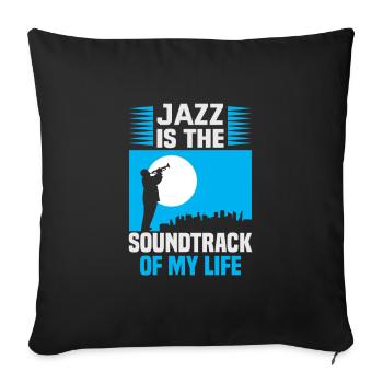 Jazz Music Orchestra Musicians - Sofa pillowcase 17,3'' x 17,3'' (45 x 45 cm) - black - Front