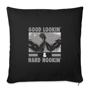 Arm Wrestler Design Armdrücken Arm Wrestling - Housse de coussin décorative 45 x 45 cm - noir - Devant