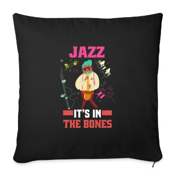 Jazz Music Orchestra Musicians - Sofa pillowcase 17,3'' x 17,3'' (45 x 45 cm) - black - Front