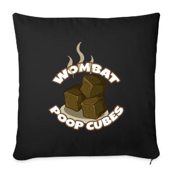 Wombat Wombats Plumbeutler Gift - Sofa pillowcase 17,3'' x 17,3'' (45 x 45 cm) - black - Front