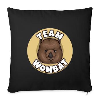 Wombat Wombats Plumbeutler Gift - Sofa pillowcase 17,3'' x 17,3'' (45 x 45 cm) - black - Front