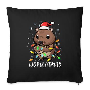 Wombat Wombats Plumbeutler Gift - Sofa pillowcase 17,3'' x 17,3'' (45 x 45 cm) - black - Front