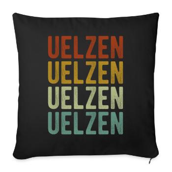 Uelzen City Retro Vintage - Sofa pillowcase 17,3'' x 17,3'' (45 x 45 cm) - black - Front