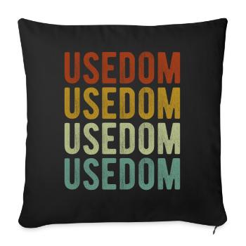 Usedom City Rétro Vintage - Housse de coussin décorative 45 x 45 cm - noir - Devant