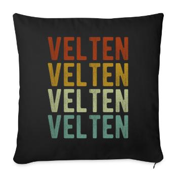 Velten Stadt Retro Vintage - Housse de coussin décorative 45 x 45 cm - noir - Devant