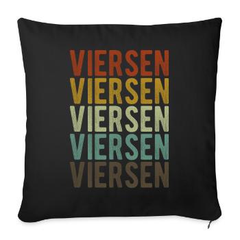 Viersen City Retro Vintage - Sofa pillowcase 17,3'' x 17,3'' (45 x 45 cm) - black - Front