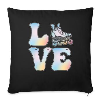 Inline Skating Inline Skating Gift - Sofa pillowcase 17,3'' x 17,3'' (45 x 45 cm) - black - Front