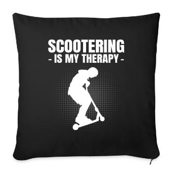 Scooter Scooter Scooter Cadeau - Housse de coussin décorative 45 x 45 cm - noir - Devant