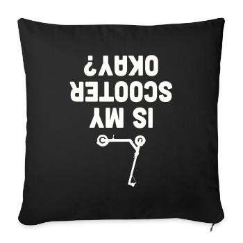 Scooter Scooter Scooter Cadeau - Housse de coussin décorative 45 x 45 cm - noir - Devant