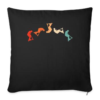 Scooter Scooter Scooter Cadeau - Housse de coussin décorative 45 x 45 cm - noir - Devant