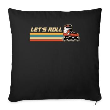 Inline Skating Inline Skating Gift - Sofa pillowcase 17,3'' x 17,3'' (45 x 45 cm) - black - Front