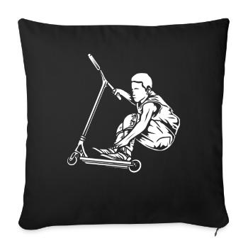 Scooter Scooter Scooter Cadeau - Housse de coussin décorative 45 x 45 cm - noir - Devant
