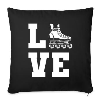 Inline Skating Inline Skating Gift - Sofa pillowcase 17,3'' x 17,3'' (45 x 45 cm) - black - Front