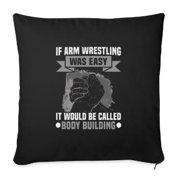 Arm Wrestler Design Armdrücken Arm Wrestling - Housse de coussin décorative 45 x 45 cm - noir - Devant