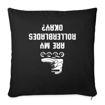 Inline Skating Inline Skating Gift - Sofa pillowcase 17,3'' x 17,3'' (45 x 45 cm) - black - Front