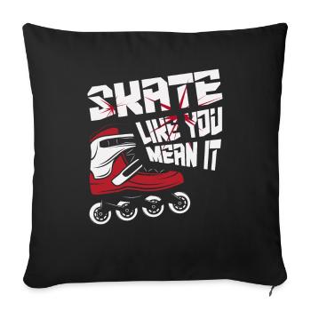 Inline Skating Inline Skating Gift - Sofa pillowcase 17,3'' x 17,3'' (45 x 45 cm) - black - Front