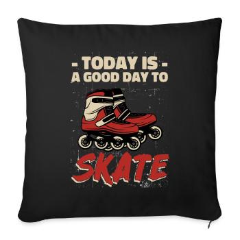 Inline Skating Inline Skating Gift - Sofa pillowcase 17,3'' x 17,3'' (45 x 45 cm) - black - Front