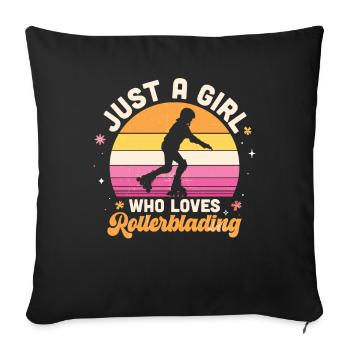 Inline Skating Inline Skating Gift - Sofa pillowcase 17,3'' x 17,3'' (45 x 45 cm) - black - Front