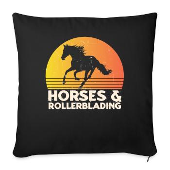 Inline Skating Inline Skating Gift - Sofa pillowcase 17,3'' x 17,3'' (45 x 45 cm) - black - Front