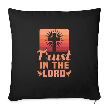 Christian Quotes Designs for Believing Christians - Sofa pillowcase 17,3'' x 17,3'' (45 x 45 cm) - black - Front