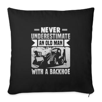 Crane operator design for excavator operators and construction workers - Sofa pillowcase 17,3'' x 17,3'' (45 x 45 cm) - black - Front