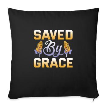 Christian Quotes Designs for Believing Christians - Sofa pillowcase 17,3'' x 17,3'' (45 x 45 cm) - black - Front