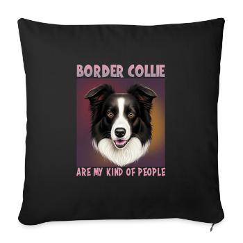 Dog Saying Border Collie Design - Housse de coussin décorative 45 x 45 cm - noir - Devant
