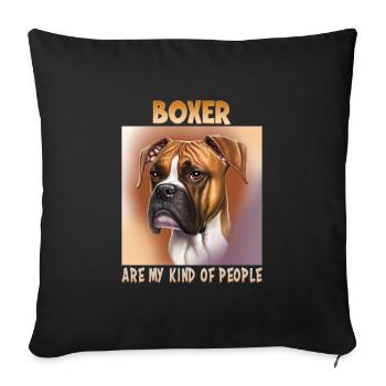 Dog Saying Boxer Design for Dog Lovers - Sofa pillowcase 17,3'' x 17,3'' (45 x 45 cm) - black - Front