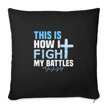 Christian Quotes Designs for Believing Christians - Sofa pillowcase 17,3'' x 17,3'' (45 x 45 cm) - black - Front