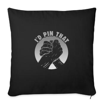 Arm Wrestler Design Armdrücken Arm Wrestling - Housse de coussin décorative 45 x 45 cm - noir - Devant