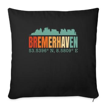 Bremerhaven - Housse de coussin décorative 45 x 45 cm - noir - Devant