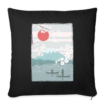 Cherry Blossoms Fuji Cherry Tree Japan Natural - Sofa pillowcase 17,3'' x 17,3'' (45 x 45 cm) - black - Front