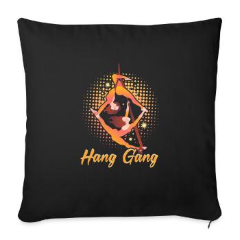 Aerial Acrobatics Aerialist Design for Aerial Gymnastics - Sofa pillowcase 17,3'' x 17,3'' (45 x 45 cm) - black - Front