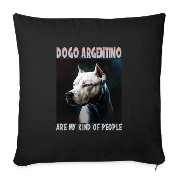 Dog Saying Dogo Argentino Design pour - Housse de coussin décorative 45 x 45 cm - noir - Devant