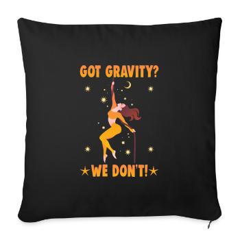 Aerial Acrobatics Aerialist Design for Aerial Gymnastics - Sofa pillowcase 17,3'' x 17,3'' (45 x 45 cm) - black - Front