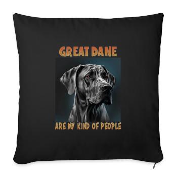 Dog saying Great Dane for dog lovers - Sofa pillowcase 17,3'' x 17,3'' (45 x 45 cm) - black - Front