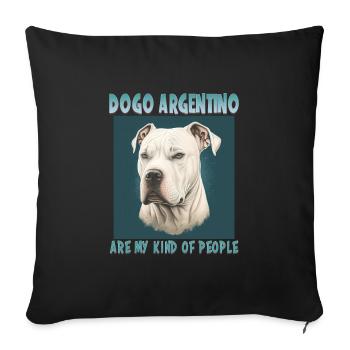 Dog Saying Dogo Argentino Design pour - Housse de coussin décorative 45 x 45 cm - noir - Devant