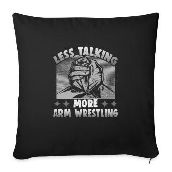 Arm Wrestler Design Armdrücken Arm Wrestling - Housse de coussin décorative 45 x 45 cm - noir - Devant