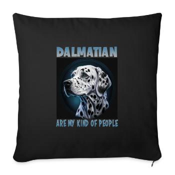 Dog saying Dalmatian design for dog lovers - Sofa pillowcase 17,3'' x 17,3'' (45 x 45 cm) - black - Front