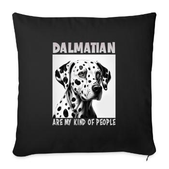 Dog saying Dalmatian design for dog lovers - Sofa pillowcase 17,3'' x 17,3'' (45 x 45 cm) - black - Front