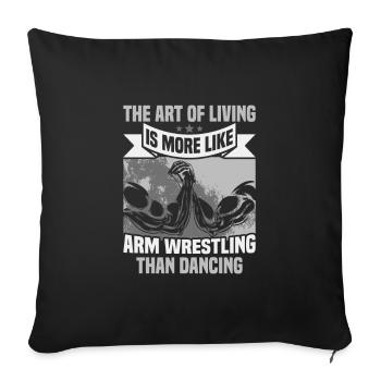 Arm Wrestler Design Armdrücken Arm Wrestling - Housse de coussin décorative 45 x 45 cm - noir - Devant