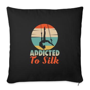 Aerial Acrobatics Aerialist Design for Aerial Gymnastics - Sofa pillowcase 17,3'' x 17,3'' (45 x 45 cm) - black - Front