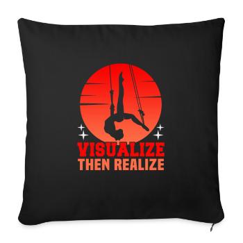 Aerial Acrobatics Aerialist Design for Aerial Gymnastics - Sofa pillowcase 17,3'' x 17,3'' (45 x 45 cm) - black - Front