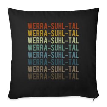 Werra-Suhl-Tal City Retro Vintage - Sofa pillowcase 17,3'' x 17,3'' (45 x 45 cm) - black - Front