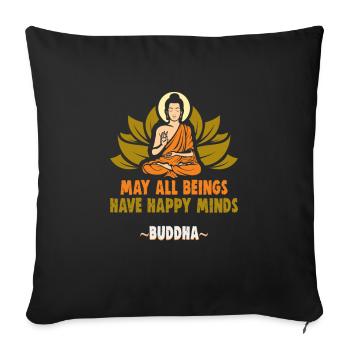 Buddhist Meditation Zen Buddha Buddhism and Yoga - Sofa pillowcase 17,3'' x 17,3'' (45 x 45 cm) - black - Front