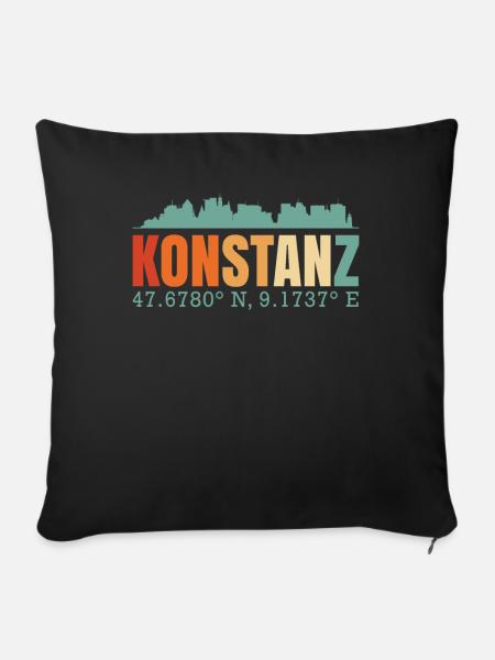 Konstanz - Sofakissenbezug 45 x 45 cm - Schwarz